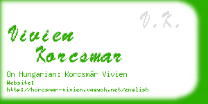 vivien korcsmar business card