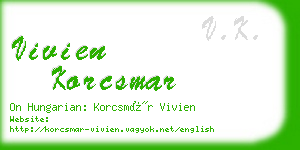 vivien korcsmar business card